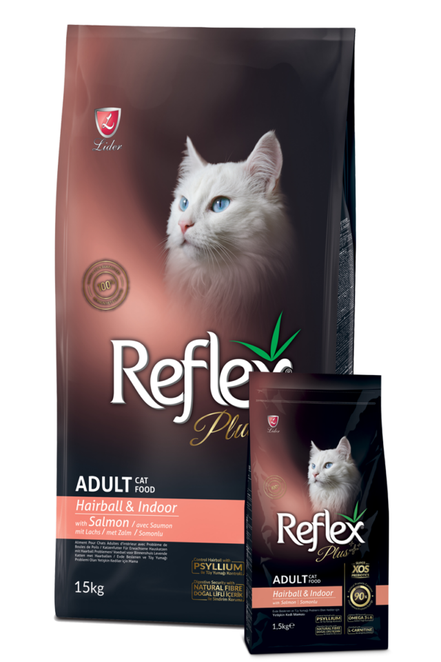 Reflex Plus Anti-Hairball Adult Cat Food with Salmon