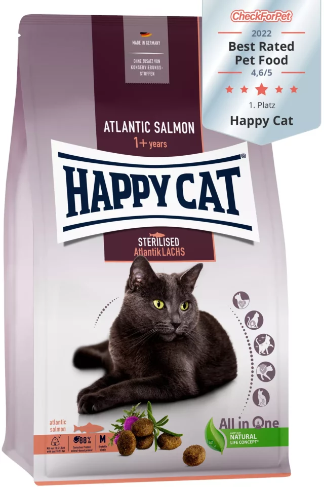 Happy Cat Sterilised Atlantic Salmon at MiniPetsWorld - Product Image