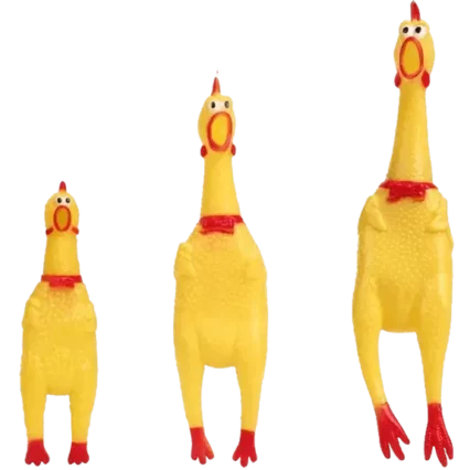 Chicken Squeak Rubber Toy for Dog