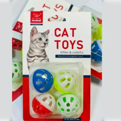 Nunbell Cat Playing Ball (4 Pcs Pack)